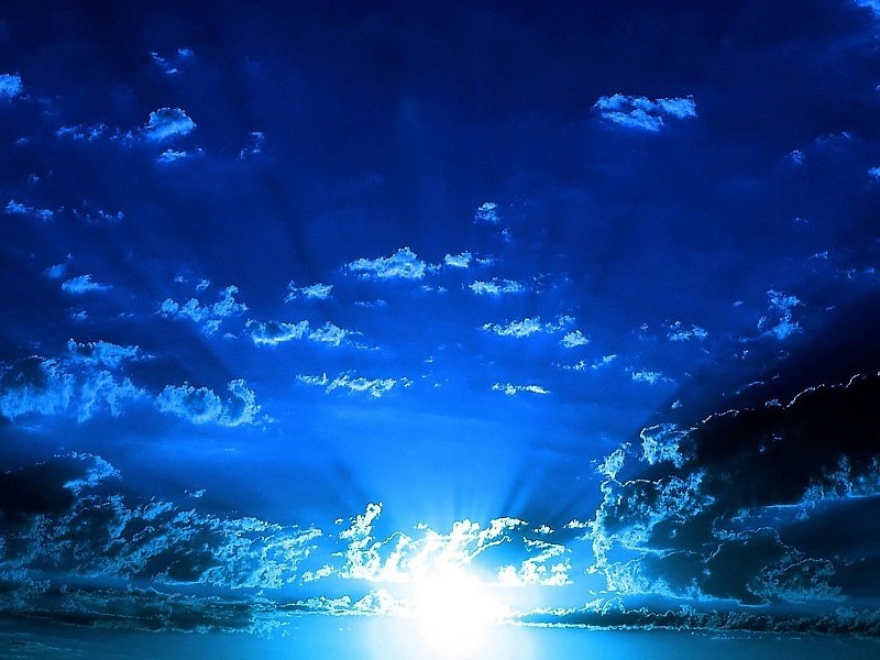 Moonrise Wallpaper - Cerulean Blue In Nature - HD Wallpaper 