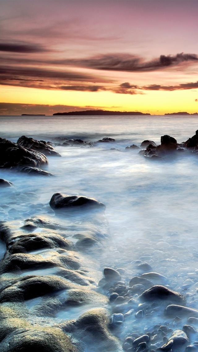 Sound Sunrise Iphone 5 Wallpapers Hd Iphone 5 Background - Misty Water - HD Wallpaper 