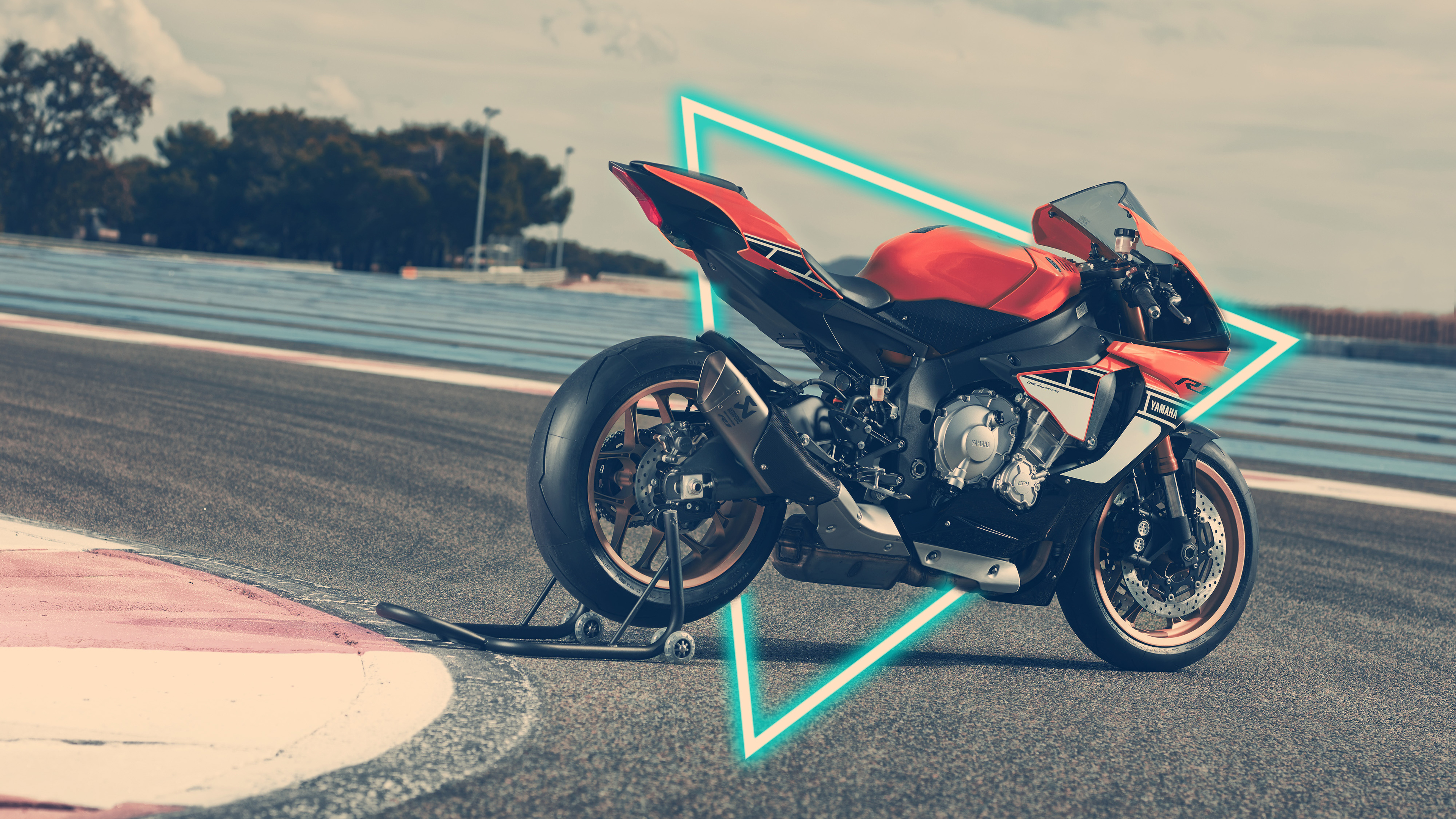 Yamaha R1 Akrapovic Exhaust - Yamaha R1 60th Anniversary - HD Wallpaper 