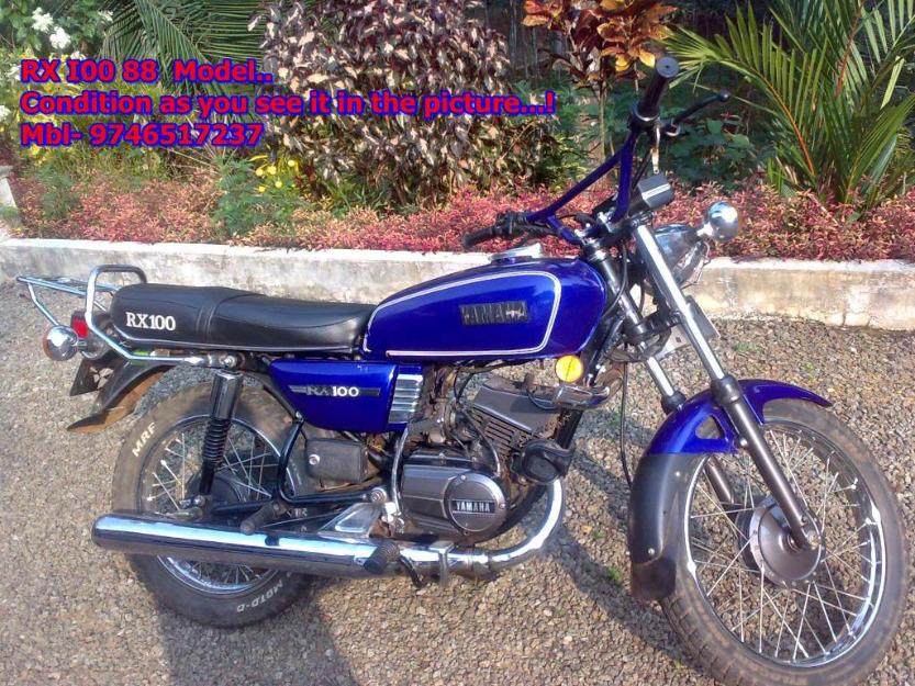 Yamaha Rx 100 Blue - Rx 100 Blue Colour - HD Wallpaper 