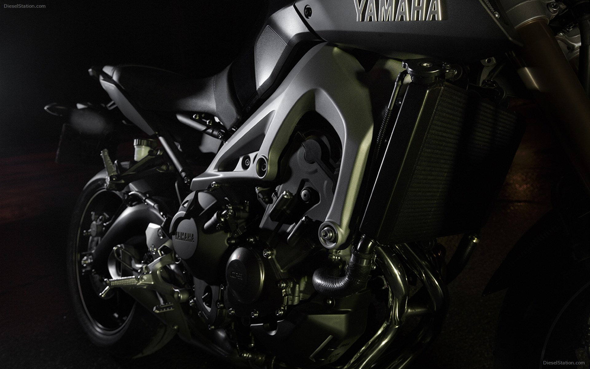 Yamaha Mt-09 - Yamaha Fz6 Black - HD Wallpaper 