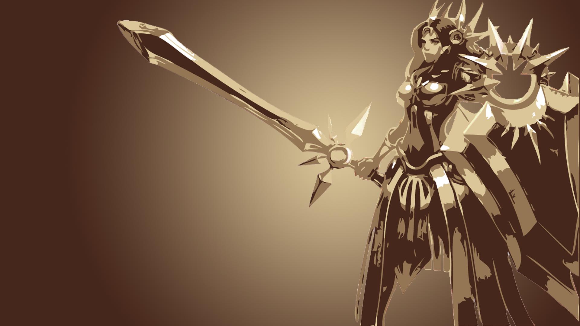 Leona Minimalistic Wallpaper - Leona League Of Legends - HD Wallpaper 