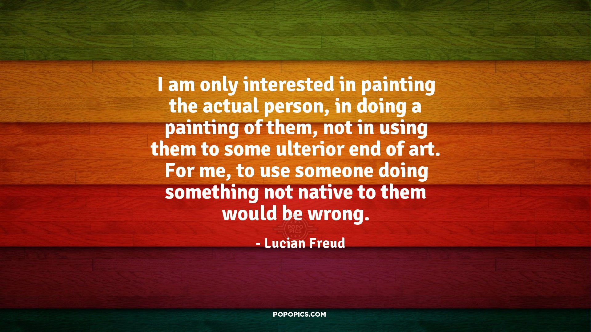 I Am Only Interested In Painting The Actual Person, - HD Wallpaper 