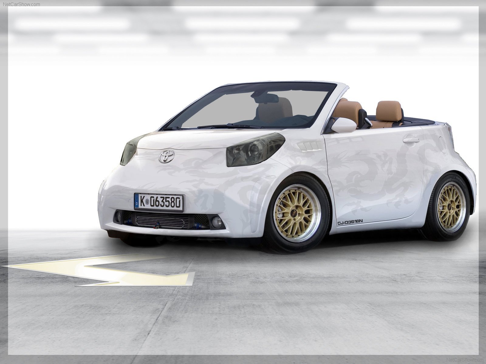 Custom Scion Iq Convertible - HD Wallpaper 