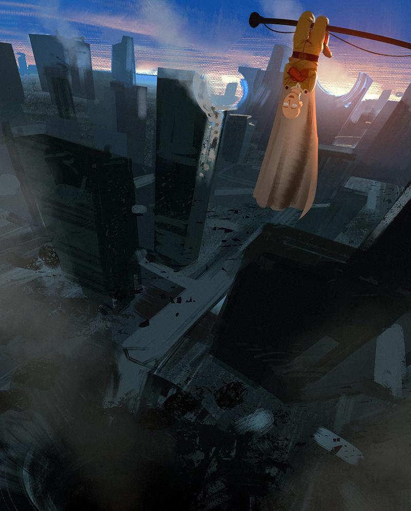 Action-adventure Game Digital Compositing - One Punch Man Building Art - HD Wallpaper 