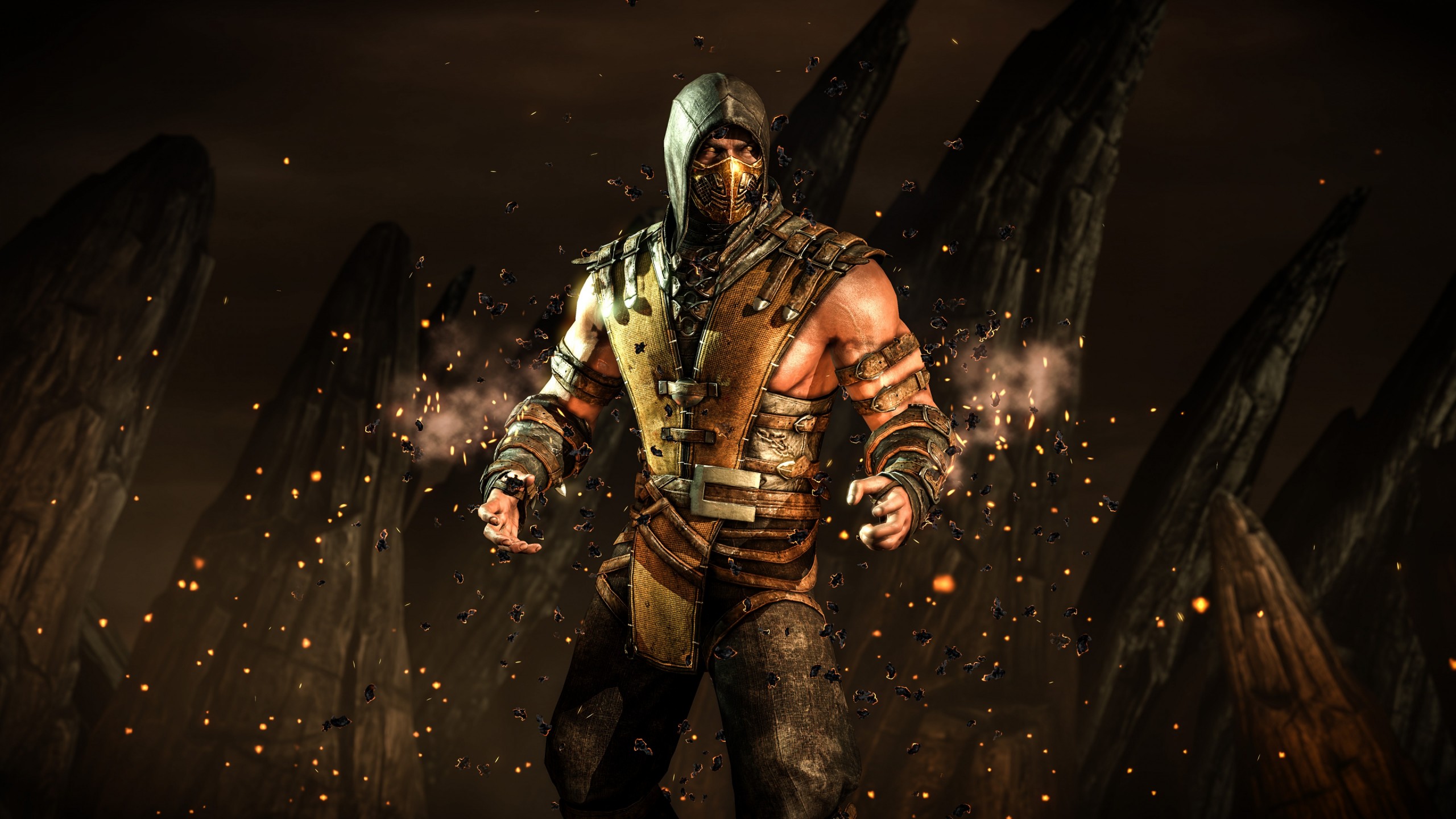 Mortal Kombat X Scorpion Art - HD Wallpaper 