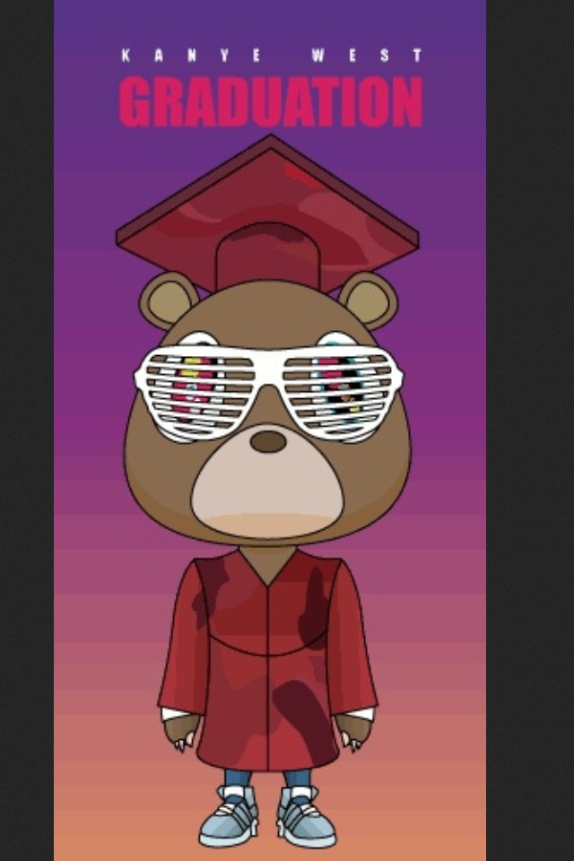 Kanye West Graduation Wallpaper - Kanye West Bear Graduation - HD Wallpaper 