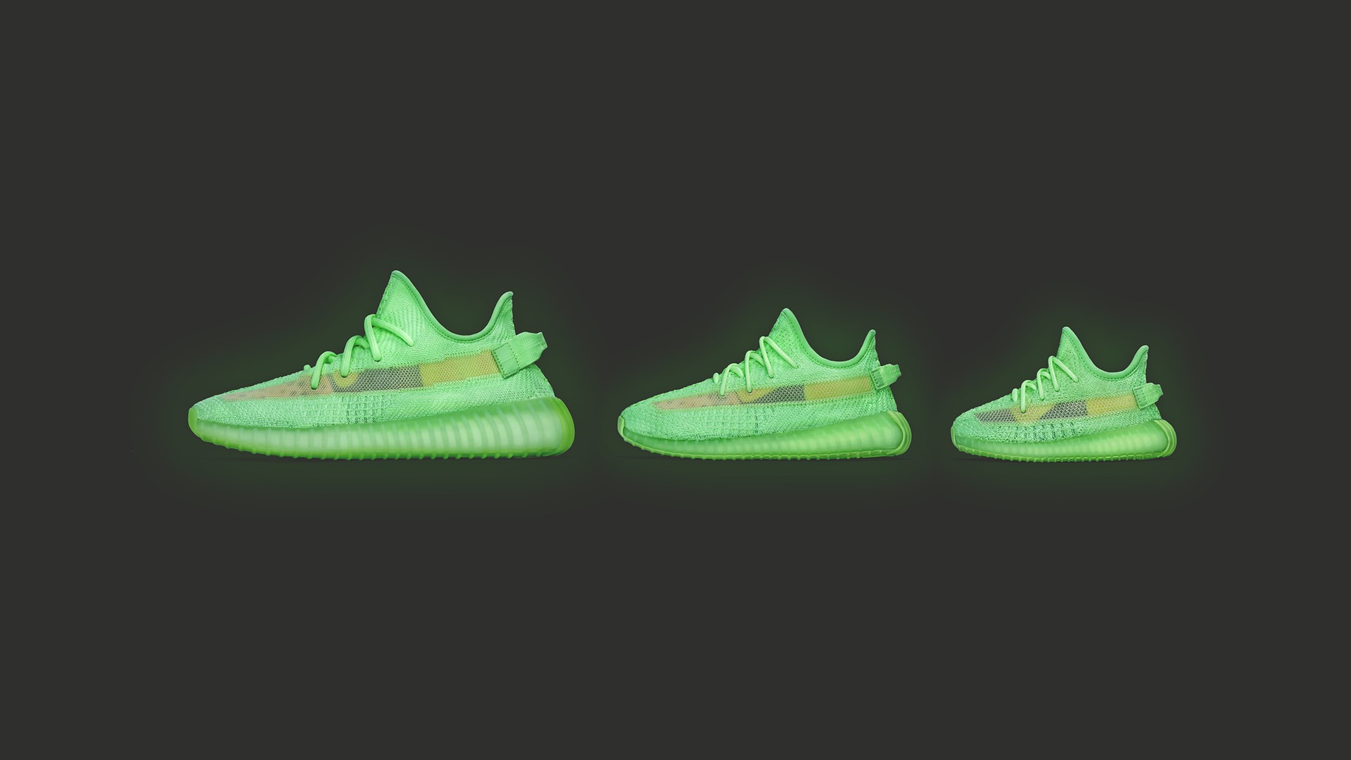 Yeezy Static Glow In The Dark - HD Wallpaper 