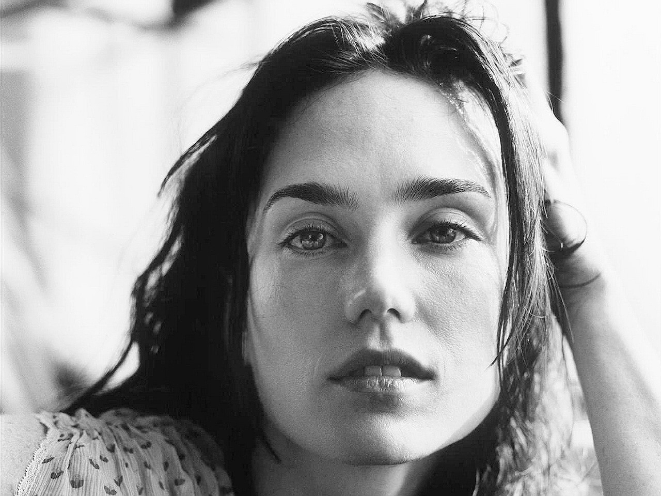 Jennifer Connelly Black And White - HD Wallpaper 