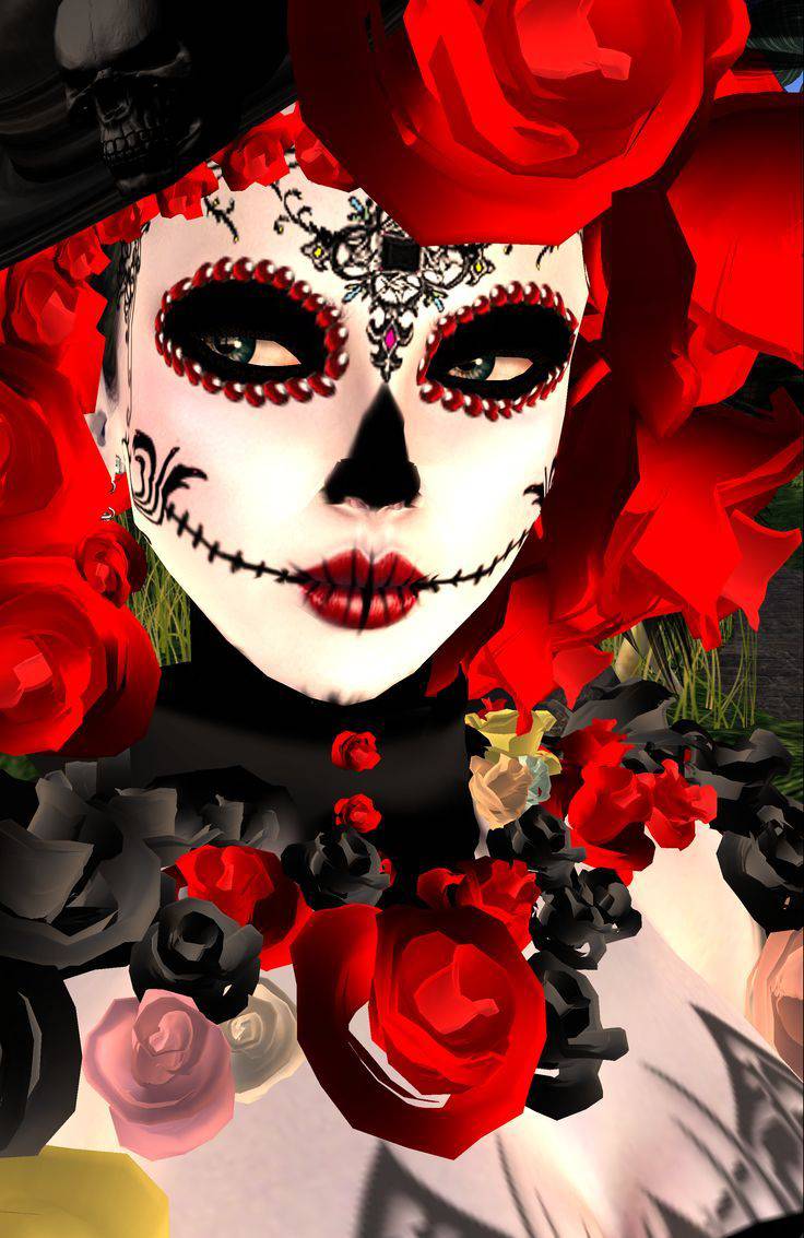As Melhores Imagens Para Wallpaper - Dia De Los Muertos Makeup Woman - HD Wallpaper 