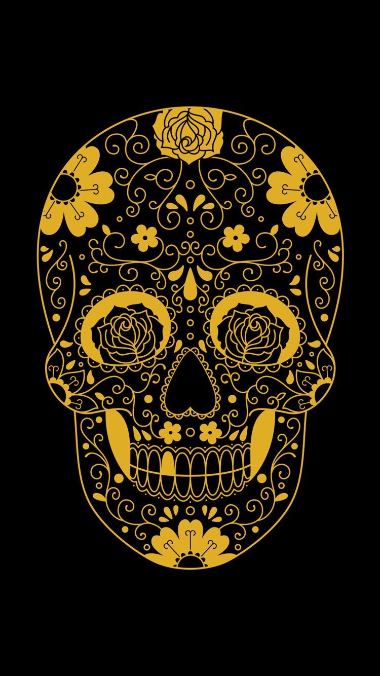 Golden Skull Wallpaper Phone 750x1334 Wallpaper Teahub Io