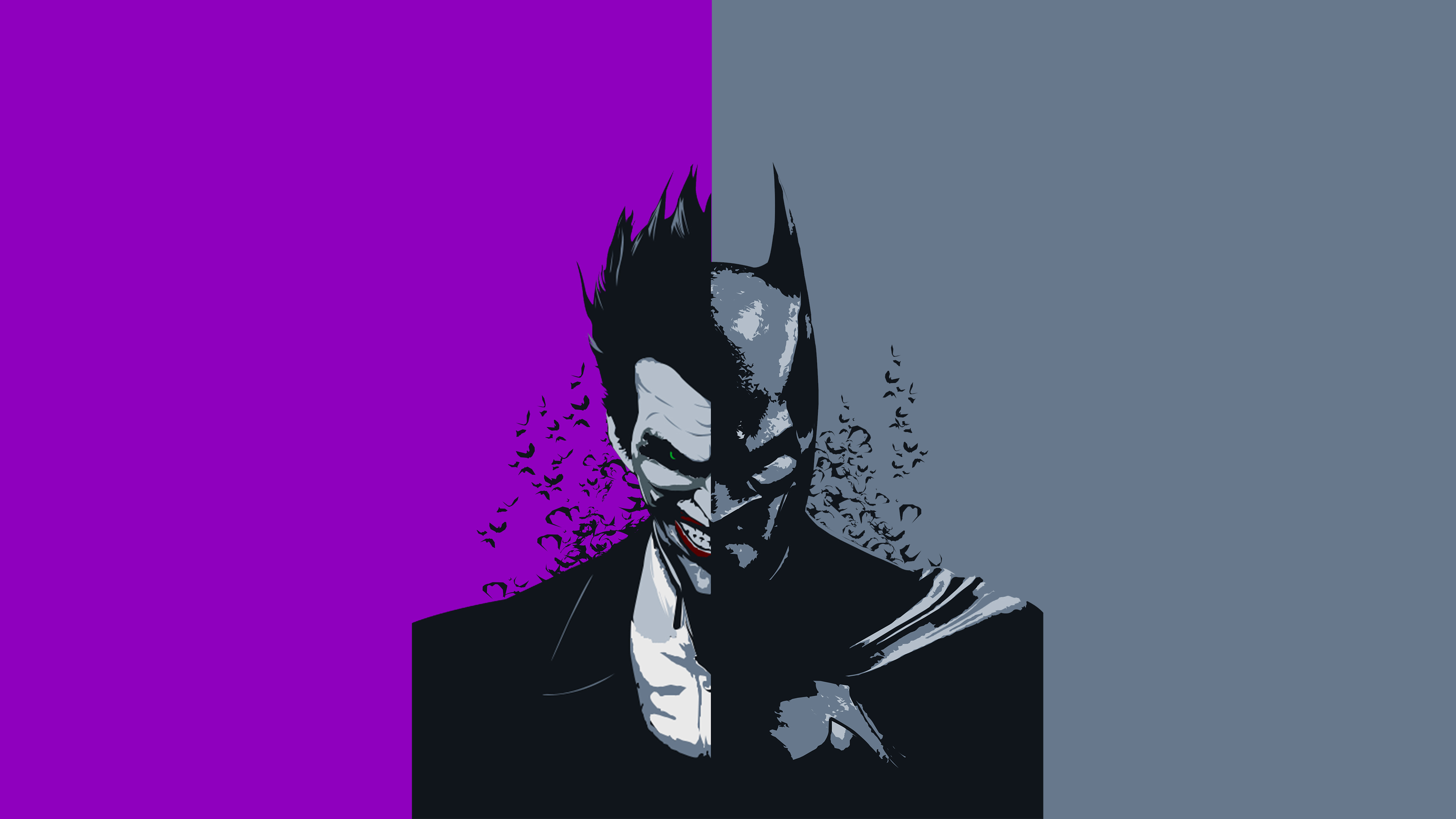 Batman Joker New Art 4k - Joker And Batman Wallpaper Hd - HD Wallpaper 