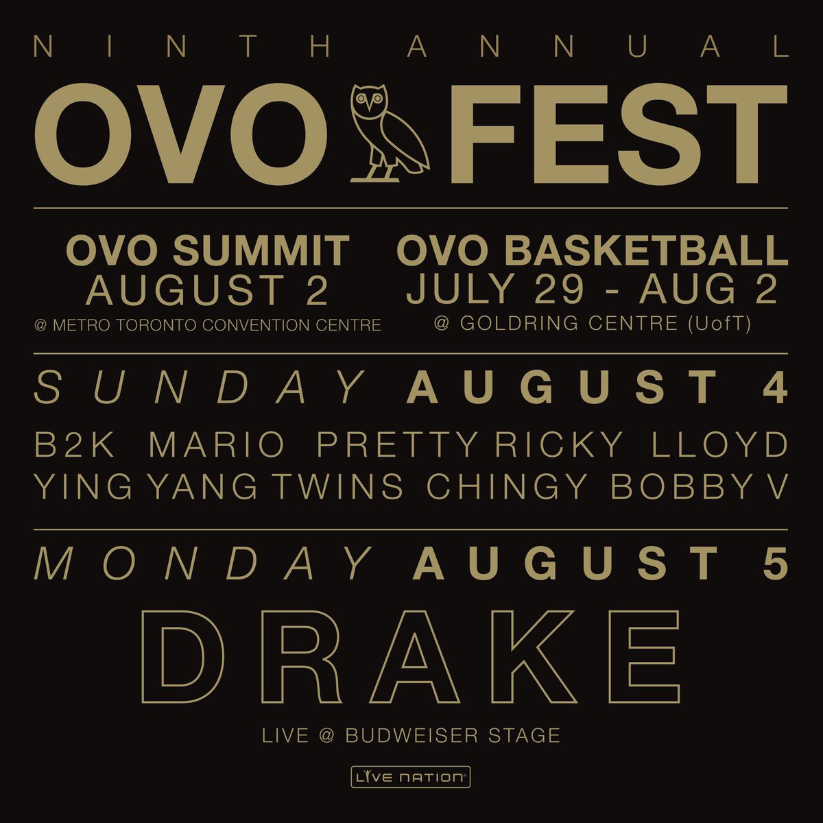 Ovo Fest 2019 Lineup 1200x1200 Wallpaper teahub.io
