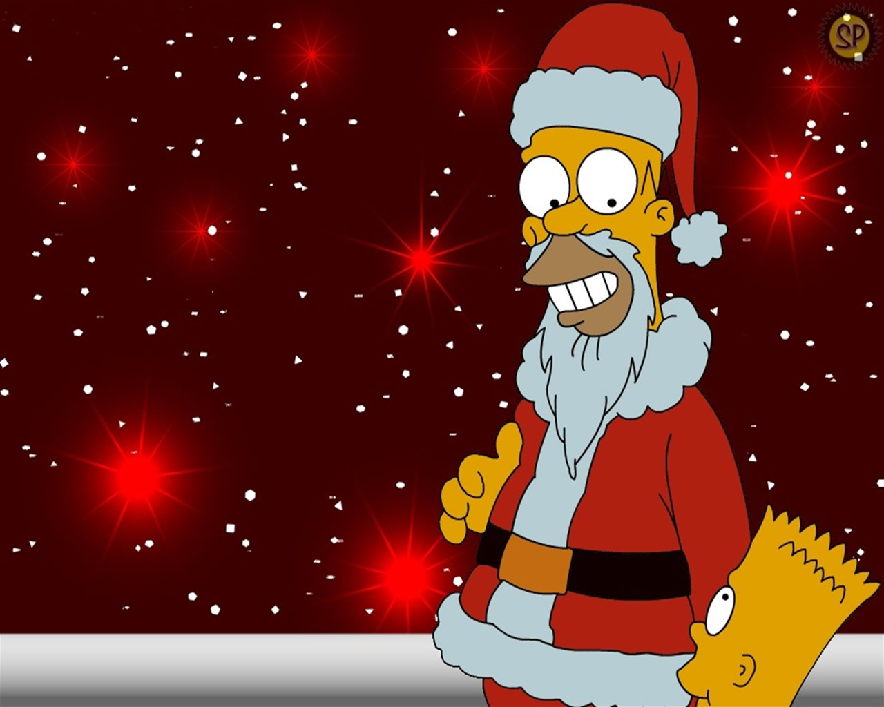 Christmas Homer Simpsons - HD Wallpaper 