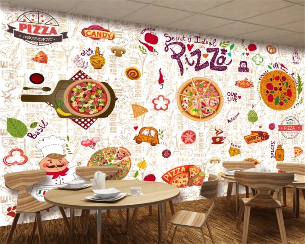 Pizza Design For Wall - HD Wallpaper 
