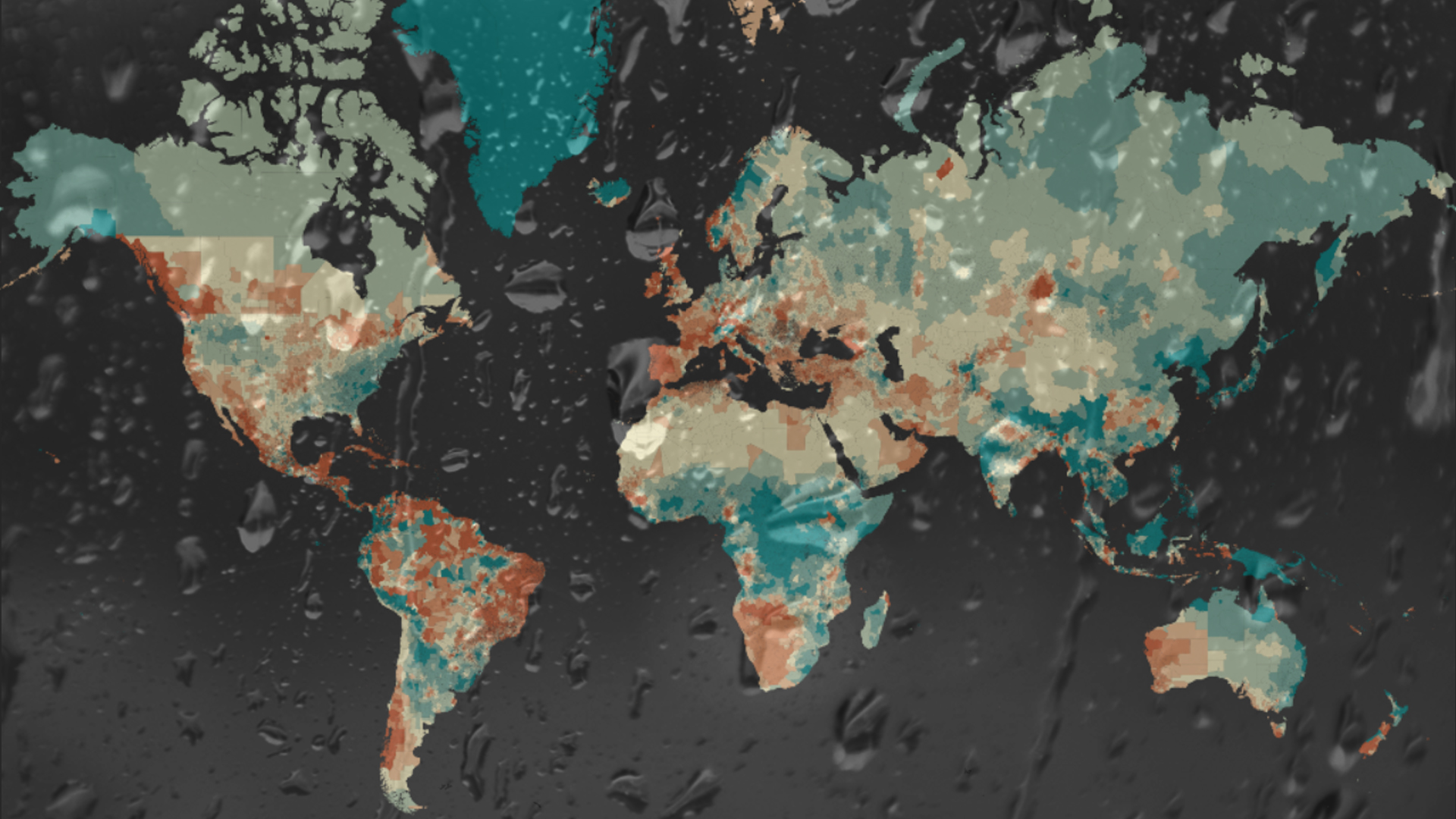 Precipitation Map - World Map Vector Shadow - HD Wallpaper 