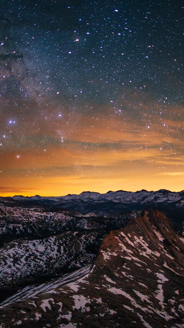 Yosemite, 5k, 4k Wallpaper, 8k, Forest, Stars, Sunset, - Картинки На Айфон  Хорошего Качества - 640x1138 Wallpaper 