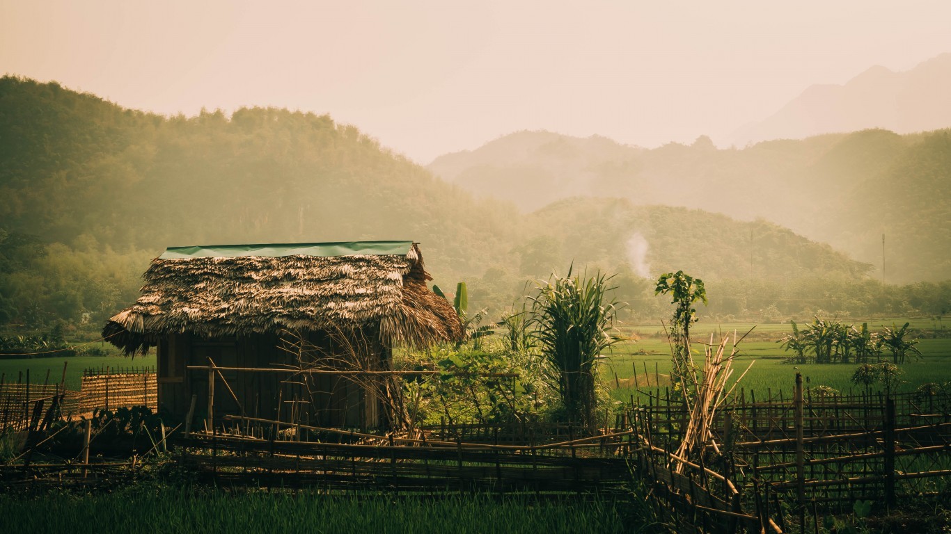 Vietnam, Hut, Mountain, Field, Farm - Vietnam Mountain Hd - HD Wallpaper 