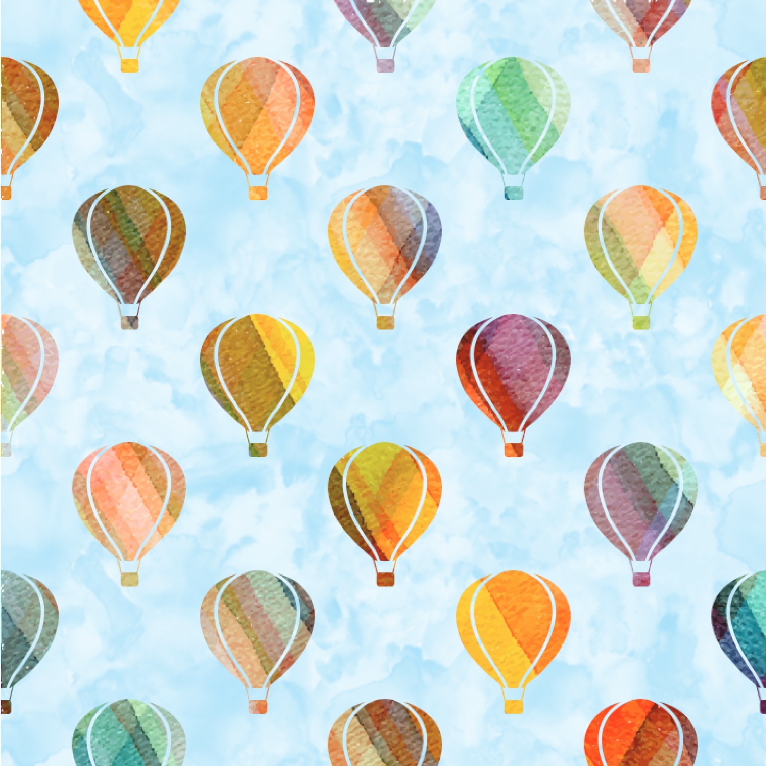 Hot Air Balloon Watercolor - HD Wallpaper 