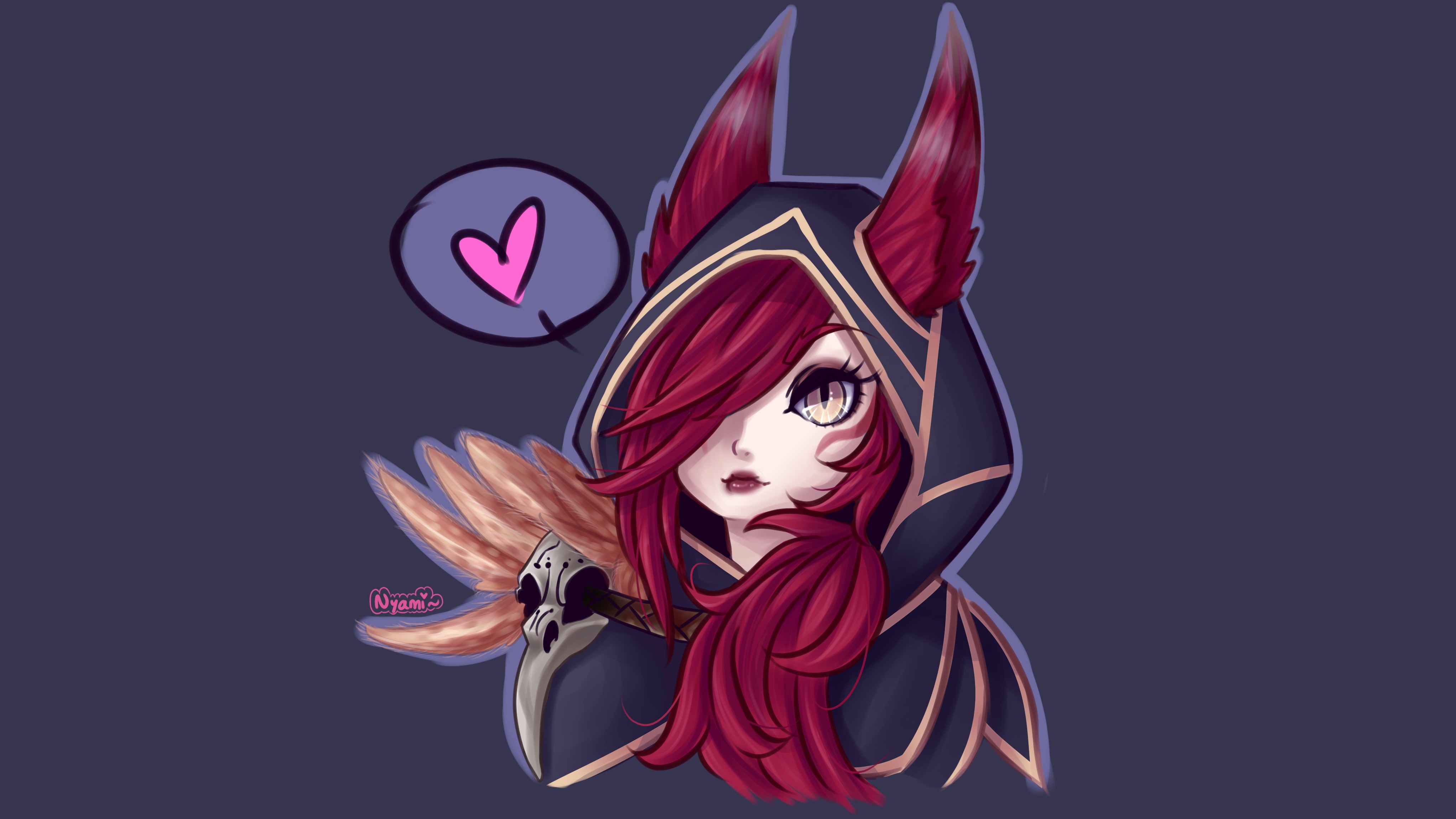 Chibi Xayah Portrait By Nyami-desu Hd Wallpaper Fan - Xayah Pp - HD Wallpaper 