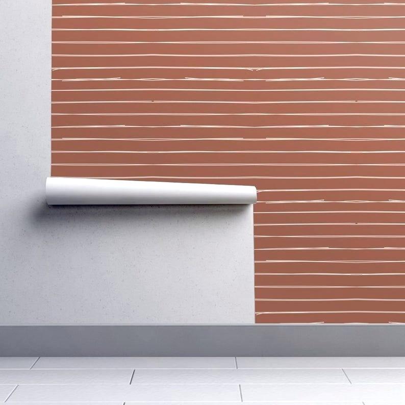 Horizontal Striped Wallpaper Earth Tone Easy Install - Wallpaper - HD Wallpaper 