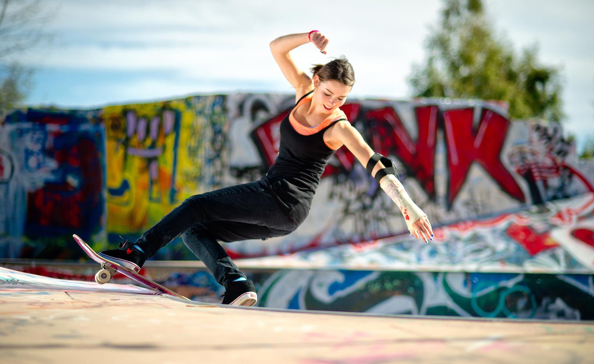 Skateboard Wallpaper Swag 
 Data-src - Skateboarding Wallpaper Girl - HD Wallpaper 