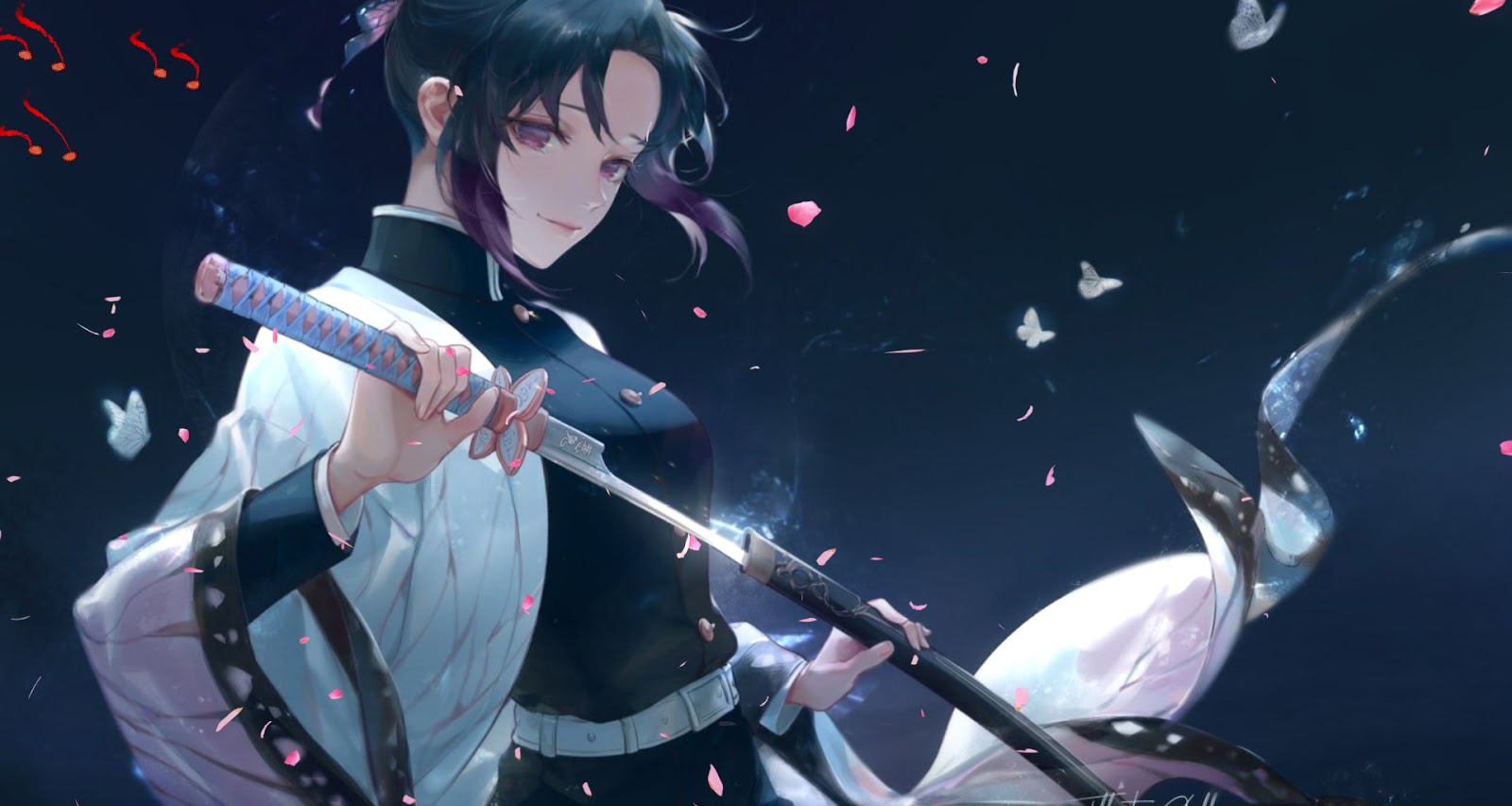 Shinobu Kochou Anime Live Wallpaper Shinobu Kocho Wallpaper Hd 1600x853 Wallpaper Teahub Io