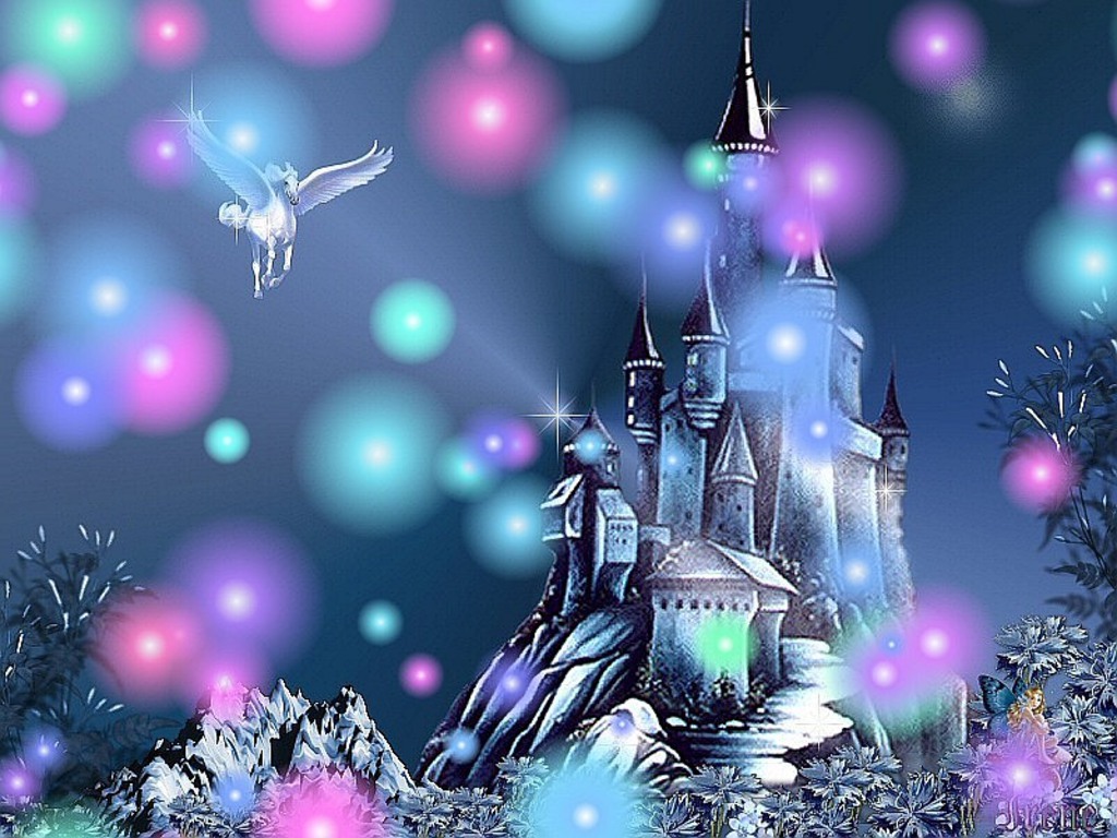 Unicorn Fairy Tale Background - HD Wallpaper 