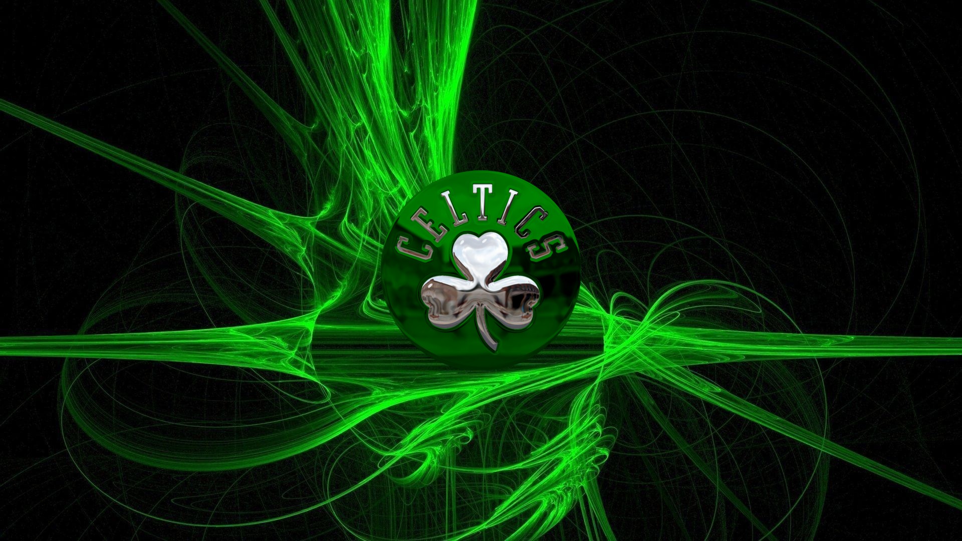 Wallpaper Hd Boston Celtics Logo With Image Resolution - Abstract Neon Green Background - HD Wallpaper 