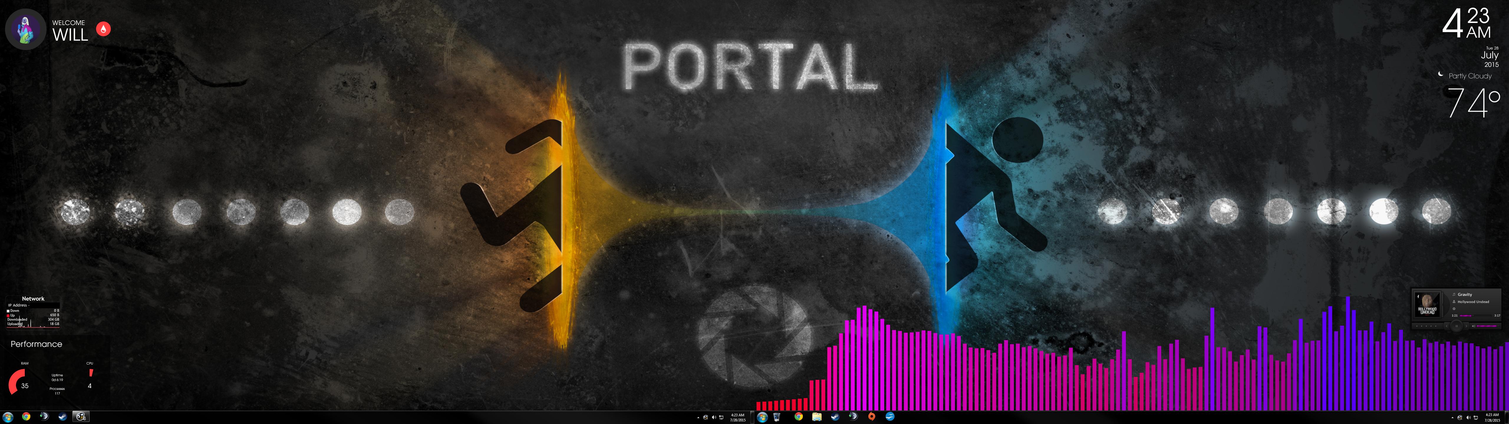 Dual Monitor Portal - HD Wallpaper 