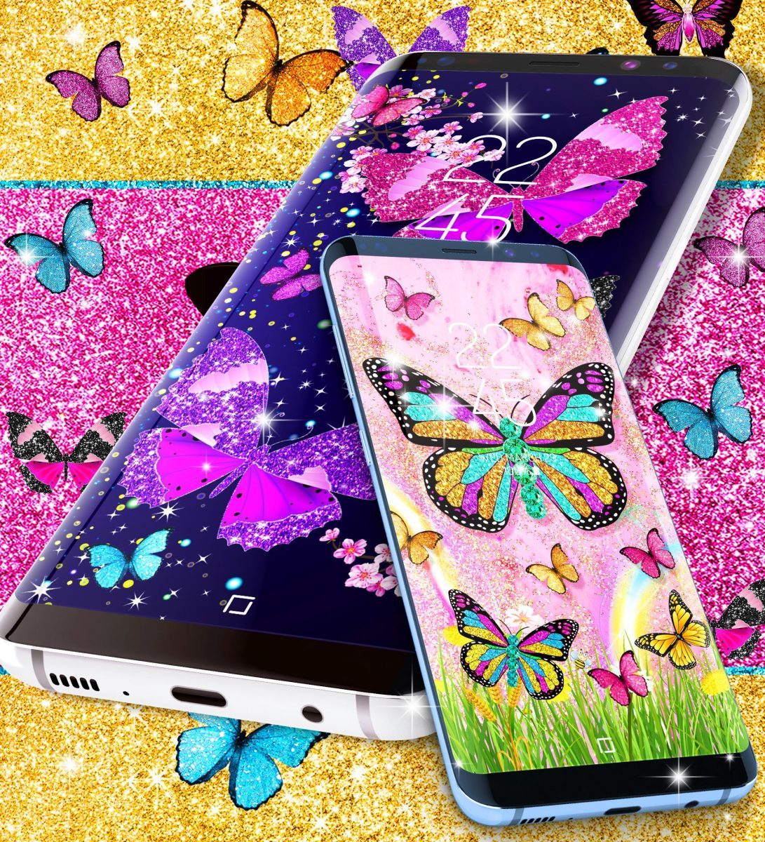 Glitter Butterfly Live Wallpaper For Android Apk Download - Smartphone - HD Wallpaper 