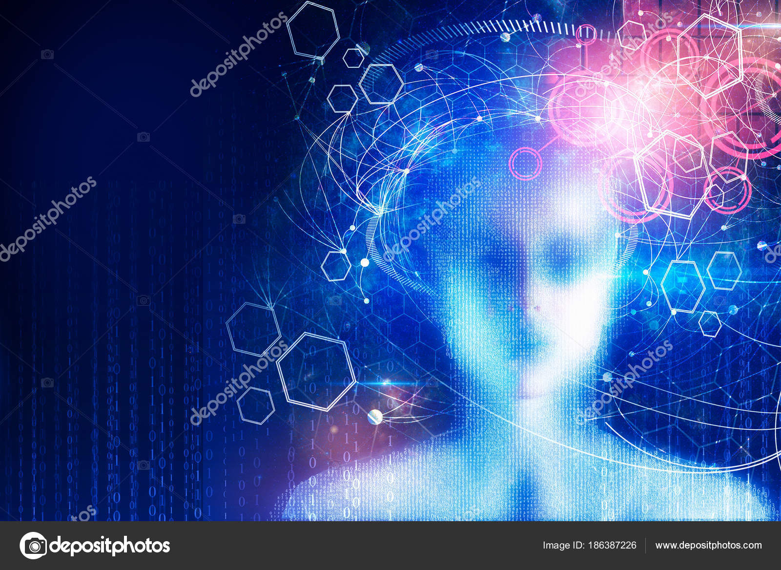 Woman Face Binary - HD Wallpaper 