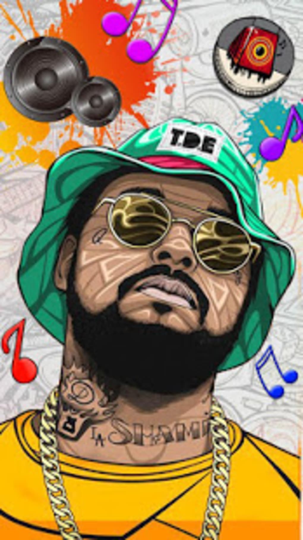 Hip Hop Music Theme Live Wallpaper - Schoolboy Q Drawing - HD Wallpaper 