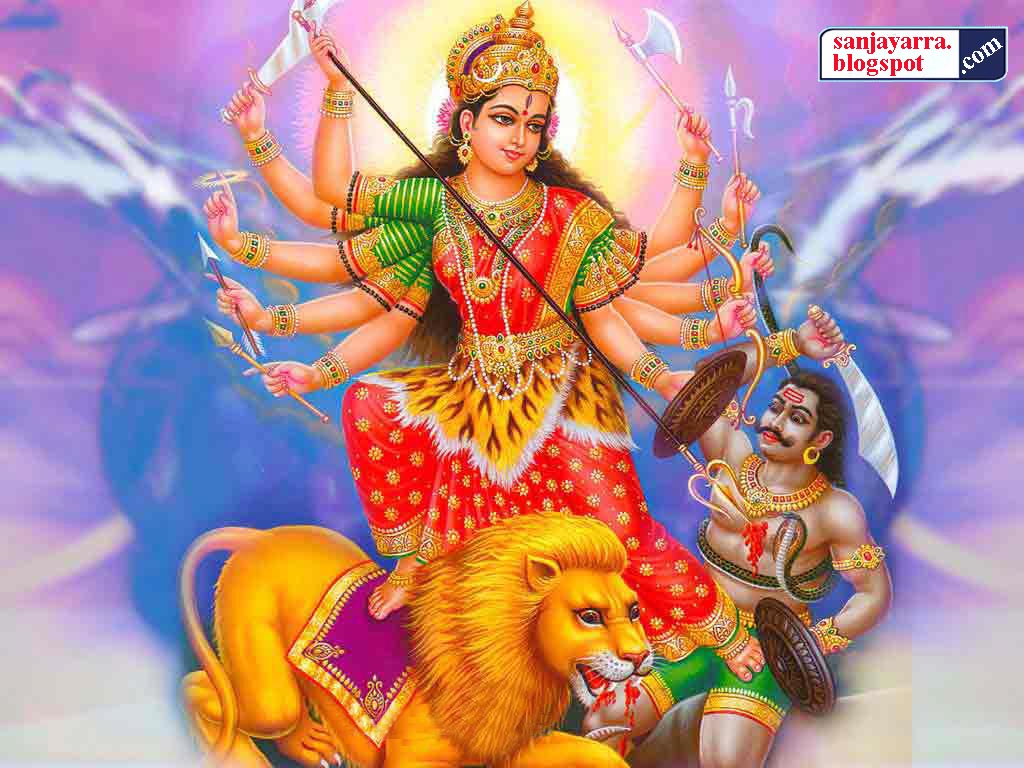 Durga Maa Live Wallpaper - Sri Mahishasura Mardini Devi - HD Wallpaper 