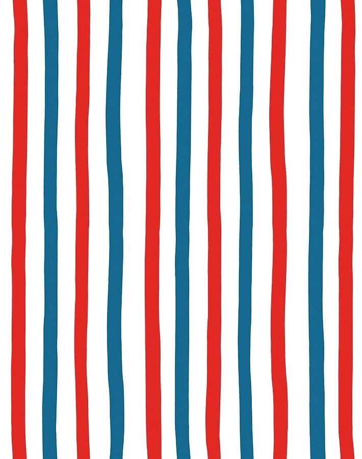 Striped Wallpaper Hand Drawn Striped Wallpaper By V - Red And Blue Pattern - HD Wallpaper 