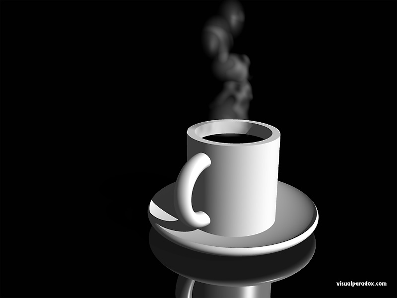 Coffee, Cup, Steaming, Reflection, Black, Tea, Hot, - Product Differentiation Examples - HD Wallpaper 