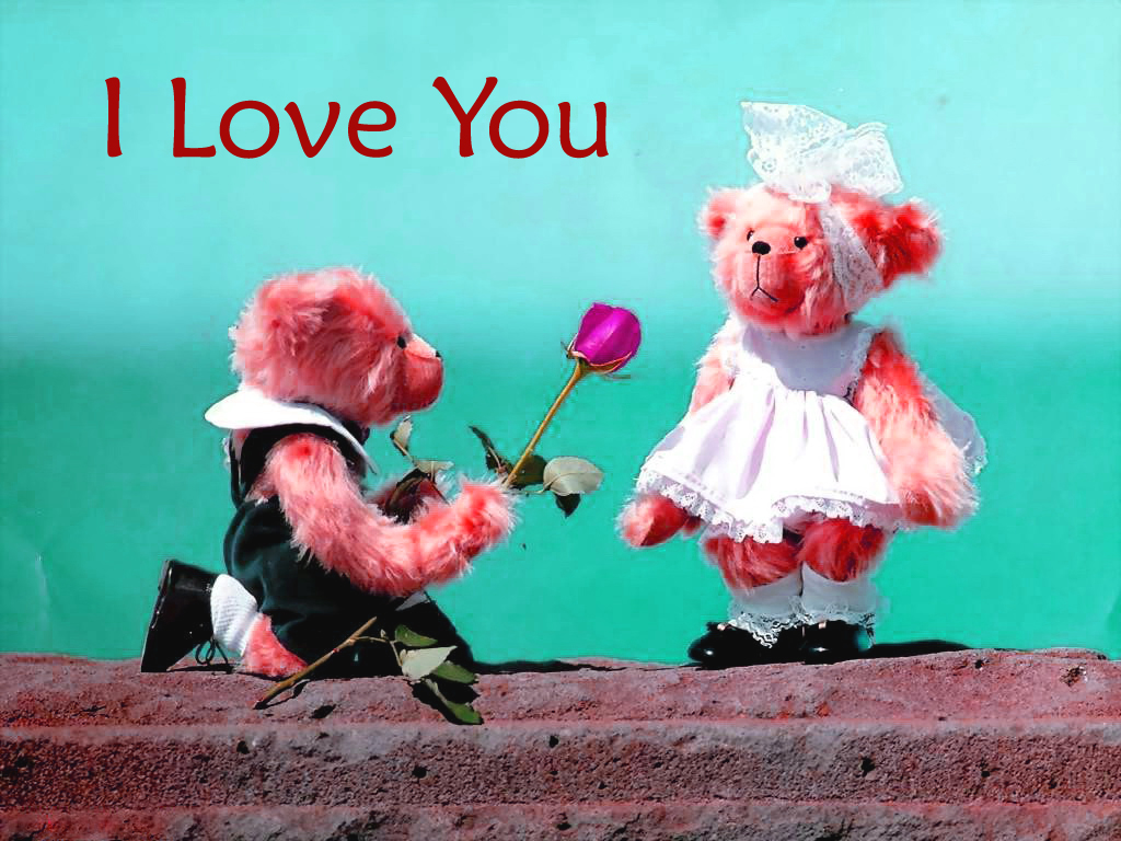 I Love You Teddy Bear Hd Wallpapers - Lover Teddy Bear Images Hd - HD Wallpaper 