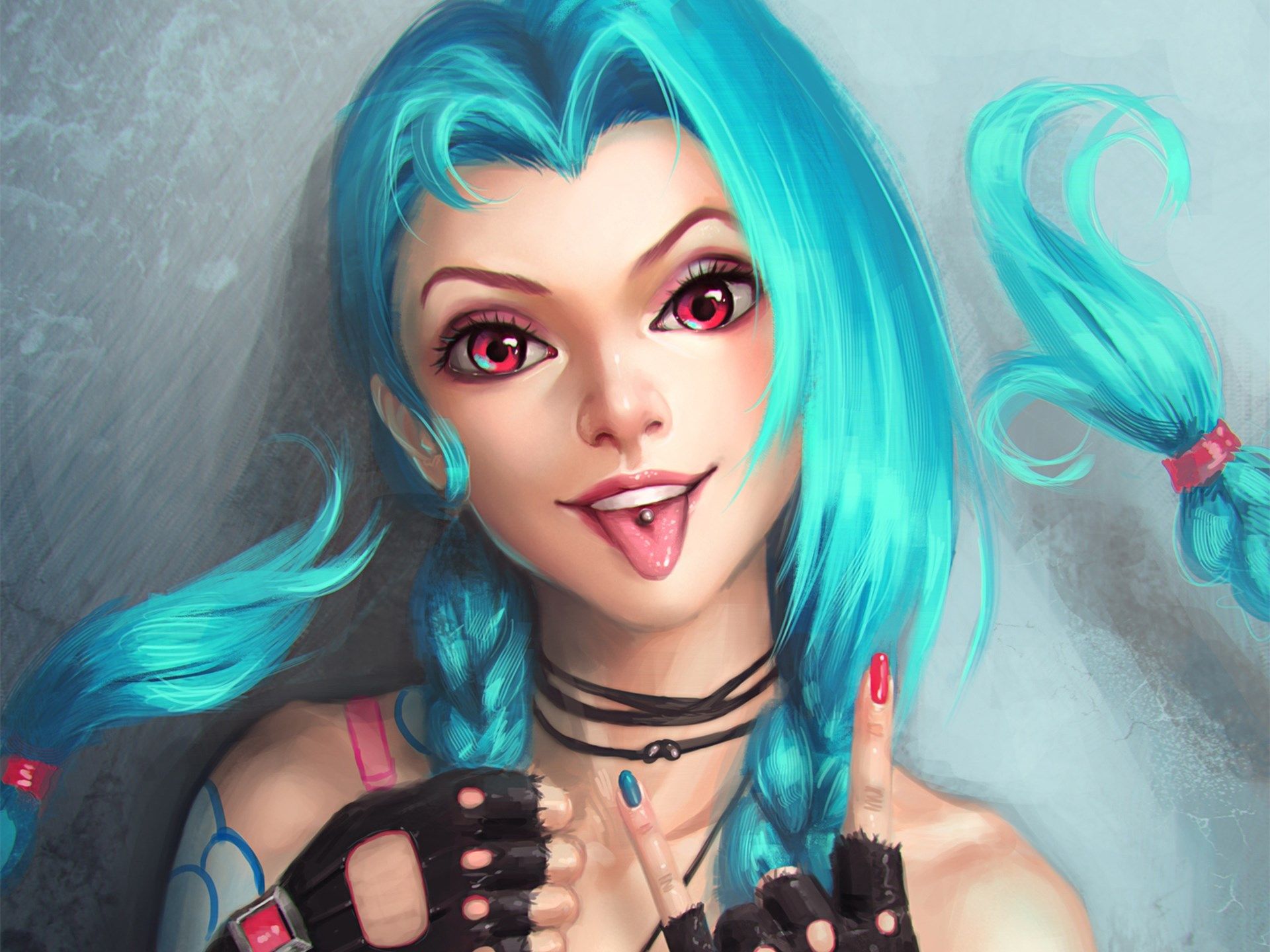 Jinx Blue Hair - HD Wallpaper 
