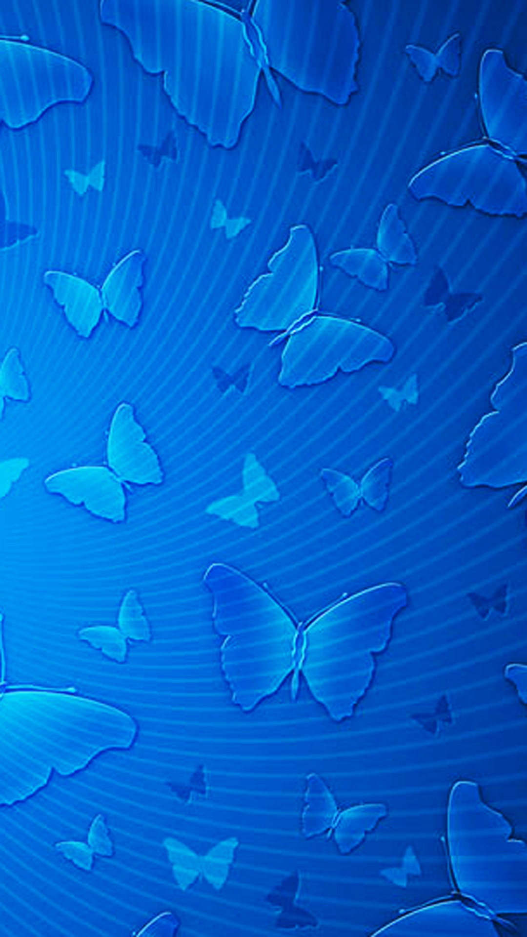1080x1920, Blue Butterflies Pattern Android Wallpaper - Blue Butterfly Wallpaper For Android - HD Wallpaper 