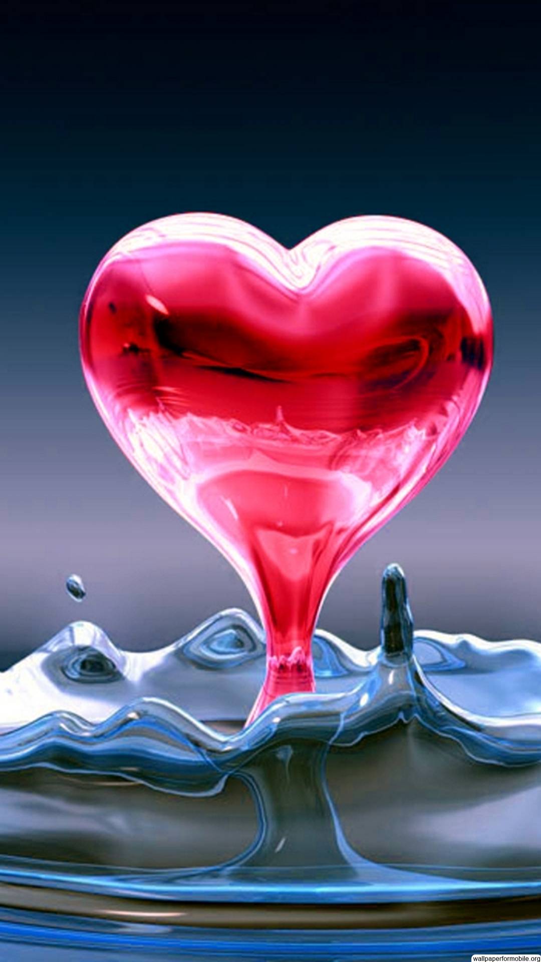 Love Moving Wallpaper - Love Water Heart - 1080x1920 Wallpaper 
