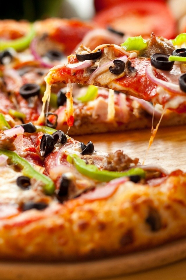 Delicious Pizza Mobile Wallpaper Mobiles Wall Food - Pizza Wallpaper Android - HD Wallpaper 