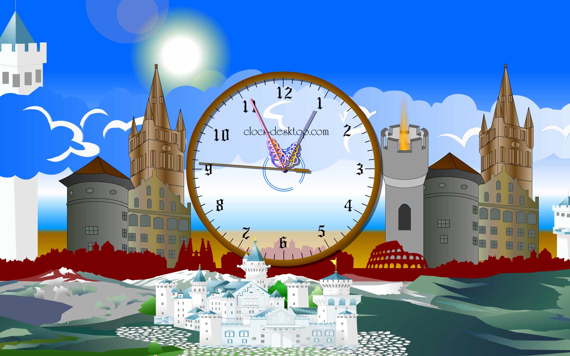 Castle Clock Live Animated Wallpaper - Live Animation Wallpaper For Pc - HD Wallpaper 