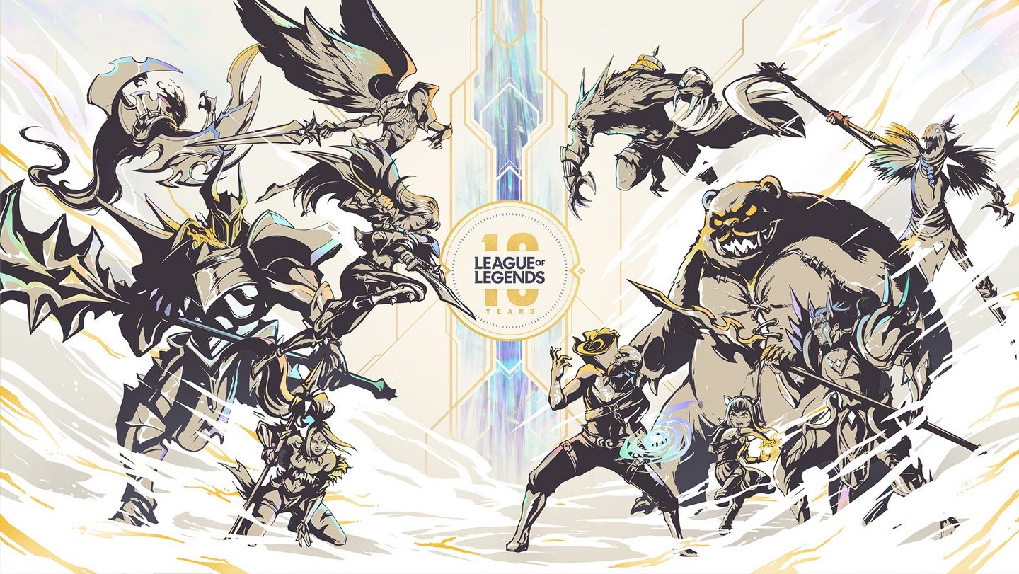 League Of Legends 10 Year Anniversary - HD Wallpaper 