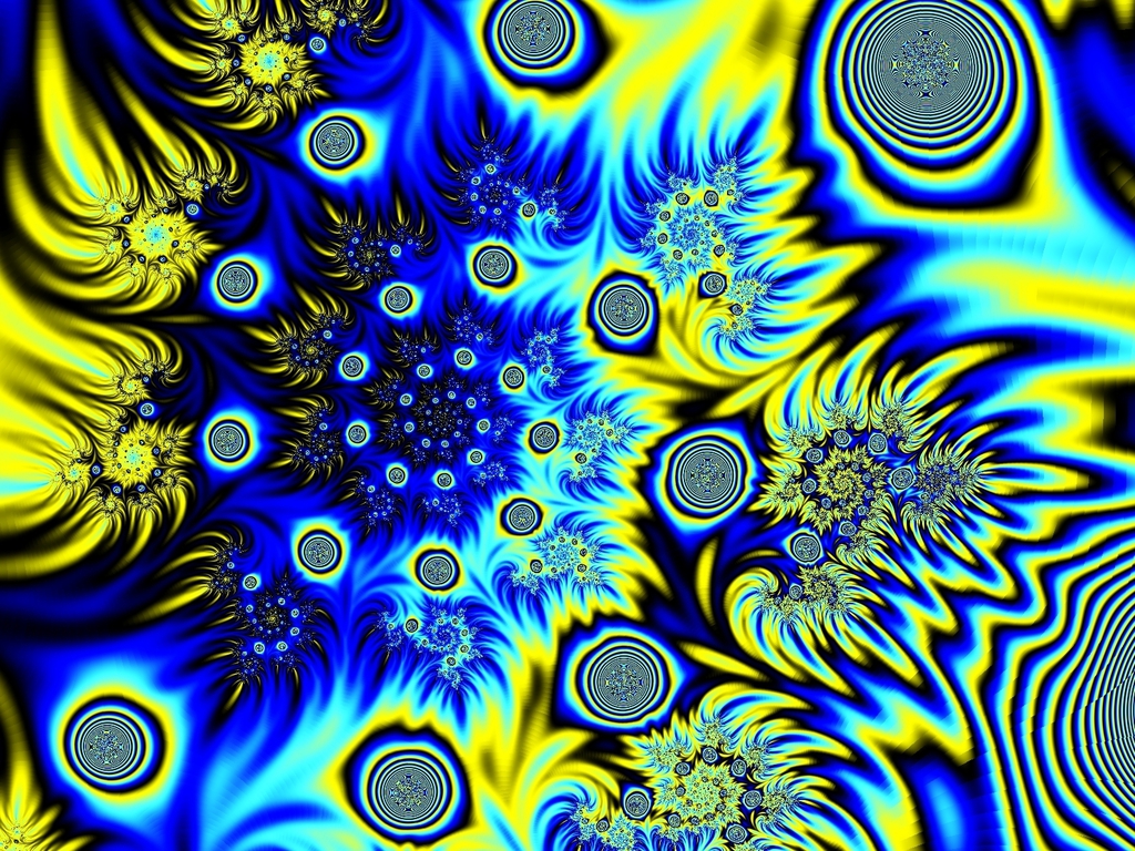 Trippy Blue Yellow Background - HD Wallpaper 