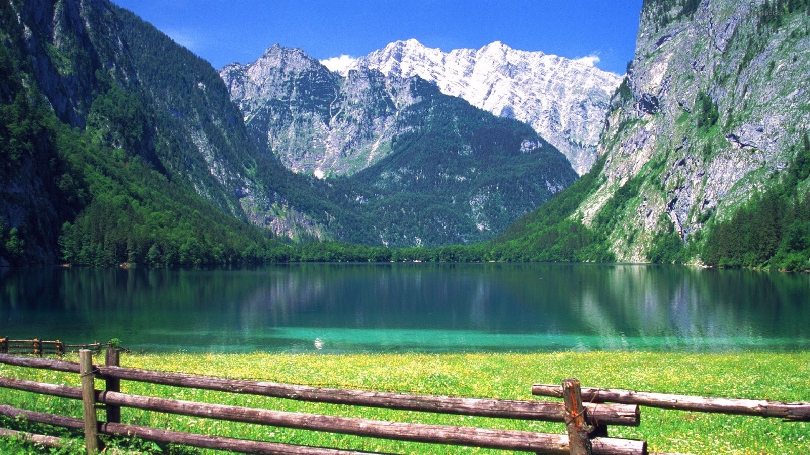 Wide Screen Nature Wallpapers - Obersee Lake - HD Wallpaper 