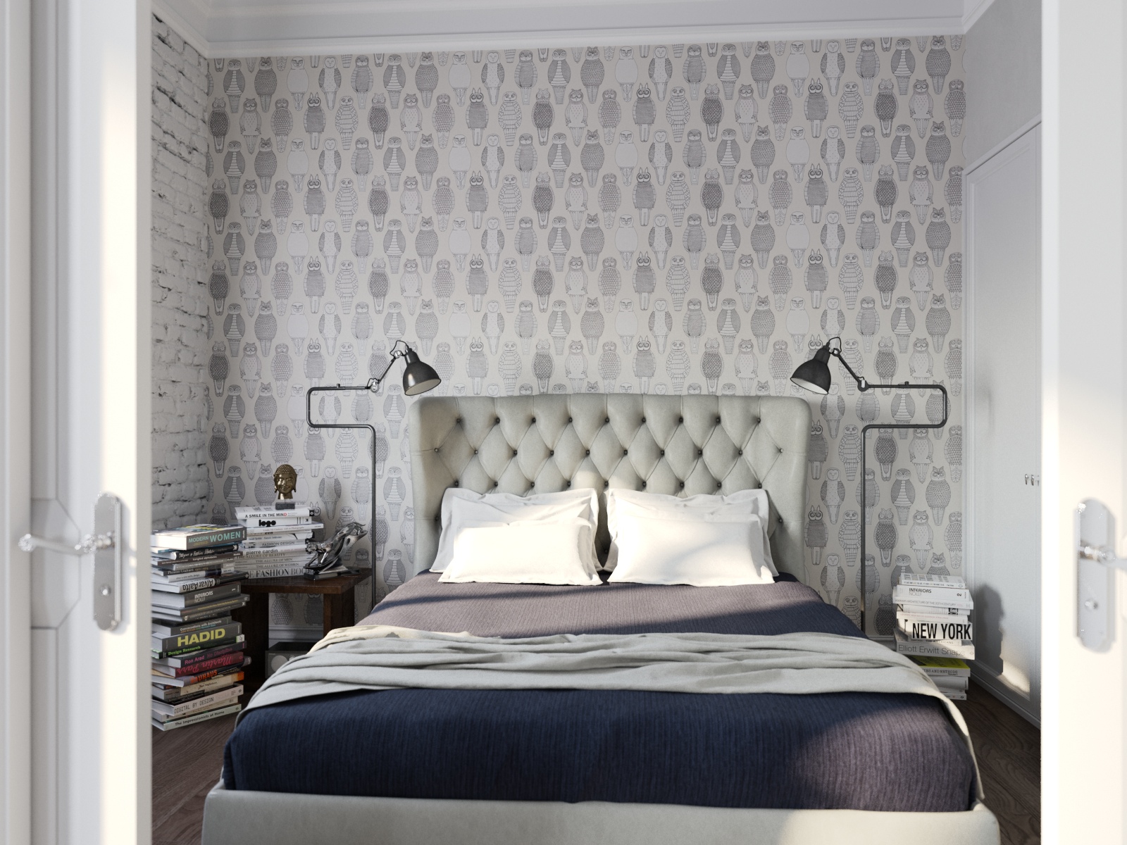 Bed Back Wallpaper Design - HD Wallpaper 