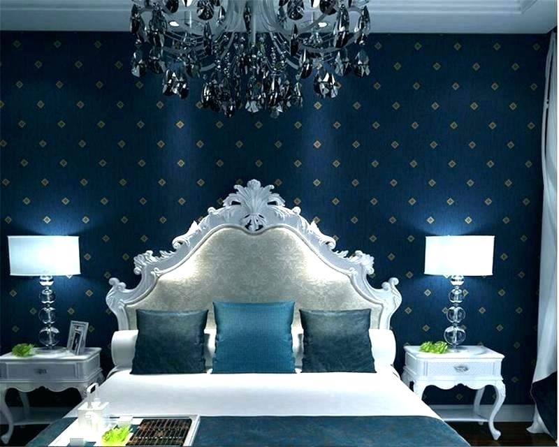 Wallpaper For Walls Decor Blue Bedroom Simple Living - Dark Blue Wallpaper Living Room - HD Wallpaper 