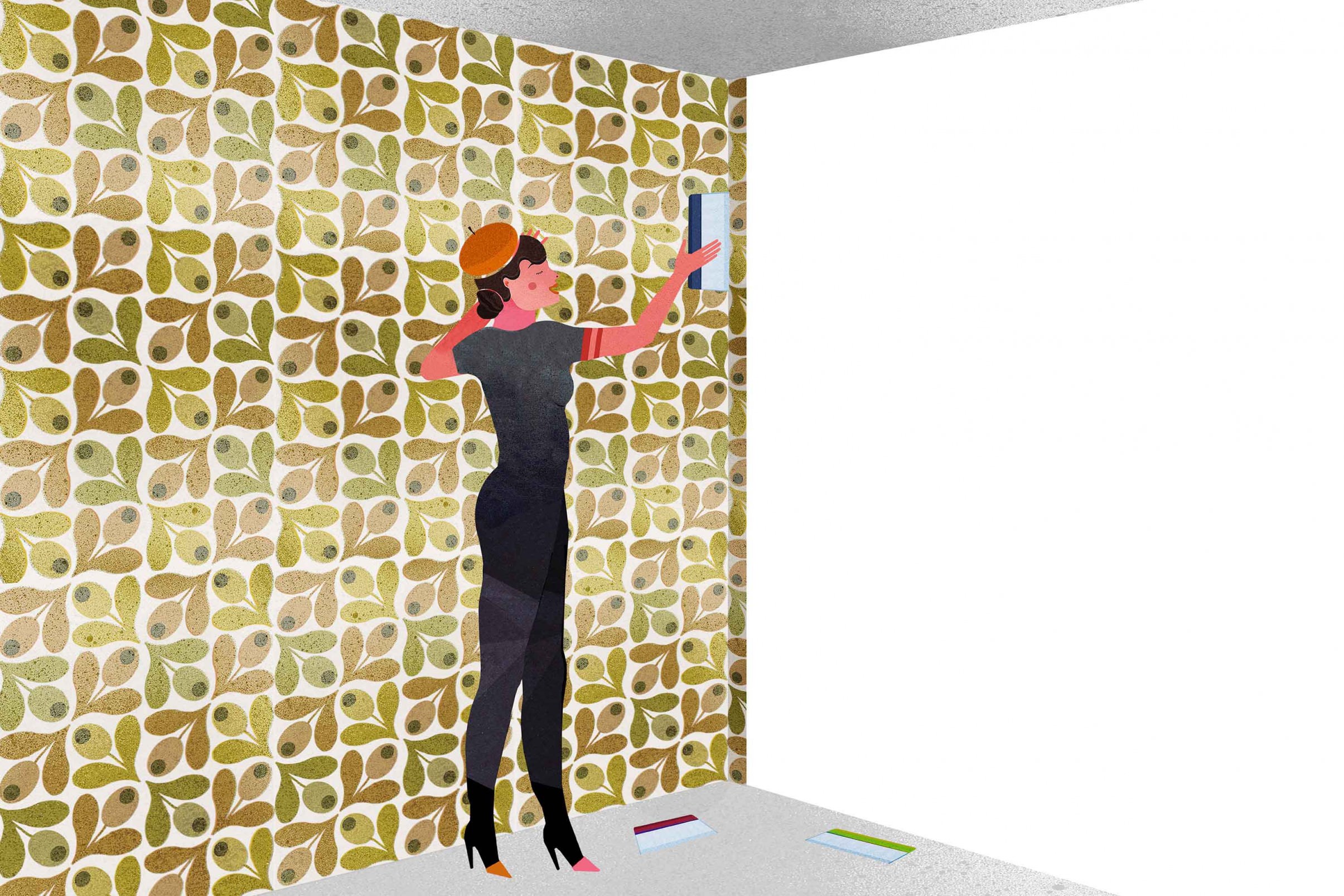 How To Wallpaper In Corners Putting A Wallpaper Length - Corners - HD Wallpaper 