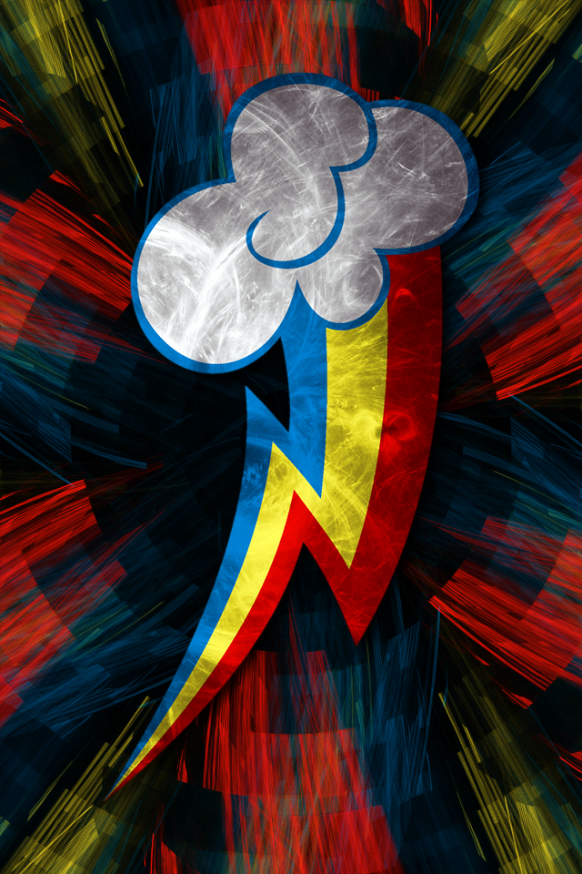 Ipod/iphone Wallpaper - Rainbow Dash Cutie Mark Cool - HD Wallpaper 