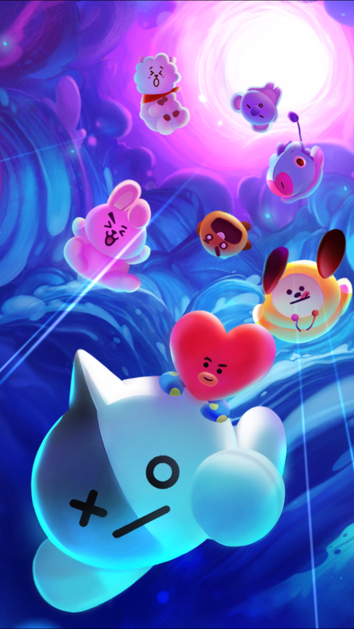 Bt21, Rj, And Tata Image - Bt21 Cute Wallpaper Hd - HD Wallpaper 